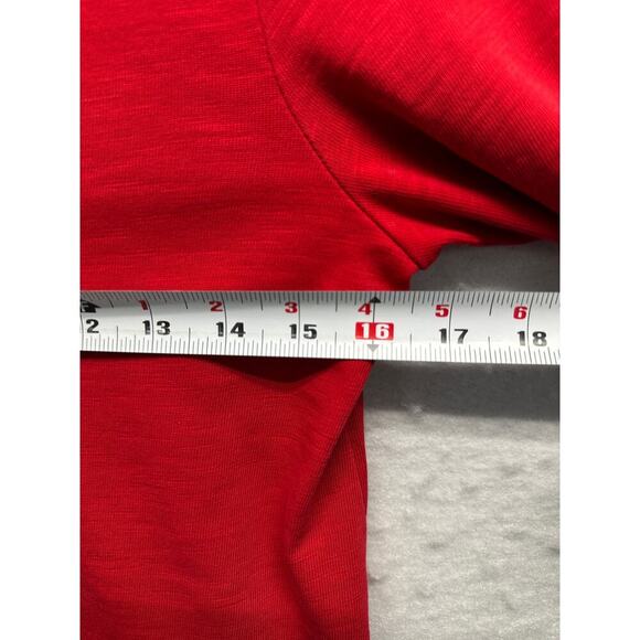 Talbots Small Petite Red Boat Neck Top Rope Neck Nautical Coastal July 4th - Picture 4 of 8